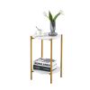 MarbleGlow 2-Layer Round End Table