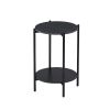 MarbleGlow 2-Layer Round End Table