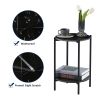 MarbleGlow 2-Layer Round End Table