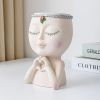 Elegance Face Statue Flower Pot