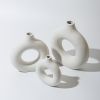 White Ceramic Donut Vase